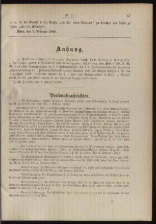 Post- und Telegraphen-Verordnungsblatt für das Verwaltungsgebiet des K.-K. Handelsministeriums 18890220 Seite: 3