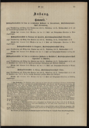 Post- und Telegraphen-Verordnungsblatt für das Verwaltungsgebiet des K.-K. Handelsministeriums 18890225 Seite: 3