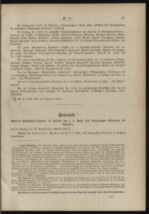 Post- und Telegraphen-Verordnungsblatt für das Verwaltungsgebiet des K.-K. Handelsministeriums 18890314 Seite: 3