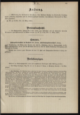 Post- und Telegraphen-Verordnungsblatt für das Verwaltungsgebiet des K.-K. Handelsministeriums 18890319 Seite: 3