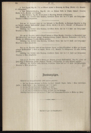 Post- und Telegraphen-Verordnungsblatt für das Verwaltungsgebiet des K.-K. Handelsministeriums 18890319 Seite: 4