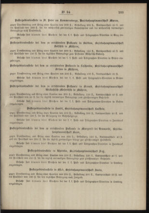 Post- und Telegraphen-Verordnungsblatt für das Verwaltungsgebiet des K.-K. Handelsministeriums 18890329 Seite: 7