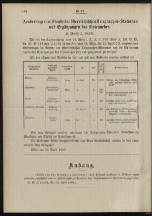 Post- und Telegraphen-Verordnungsblatt für das Verwaltungsgebiet des K.-K. Handelsministeriums 18890508 Seite: 2