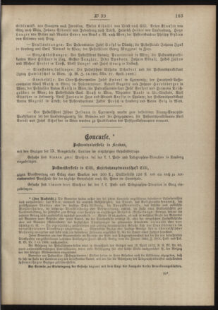 Post- und Telegraphen-Verordnungsblatt für das Verwaltungsgebiet des K.-K. Handelsministeriums 18890518 Seite: 3