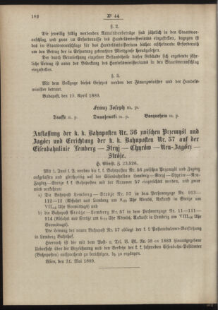 Post- und Telegraphen-Verordnungsblatt für das Verwaltungsgebiet des K.-K. Handelsministeriums 18890606 Seite: 2