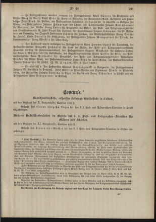 Post- und Telegraphen-Verordnungsblatt für das Verwaltungsgebiet des K.-K. Handelsministeriums 18890615 Seite: 3