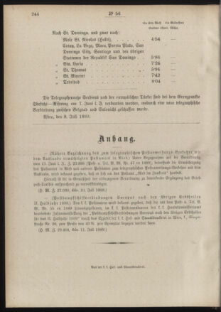 Post- und Telegraphen-Verordnungsblatt für das Verwaltungsgebiet des K.-K. Handelsministeriums 18890719 Seite: 12