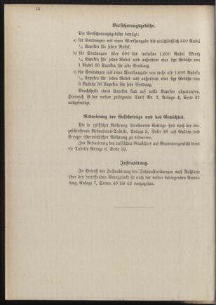 Post- und Telegraphen-Verordnungsblatt für das Verwaltungsgebiet des K.-K. Handelsministeriums 18890719 Seite: 14