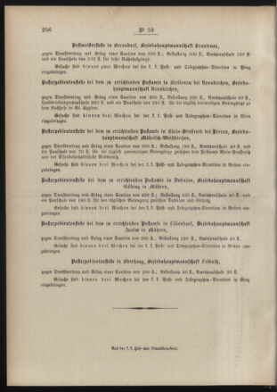 Post- und Telegraphen-Verordnungsblatt für das Verwaltungsgebiet des K.-K. Handelsministeriums 18890726 Seite: 4