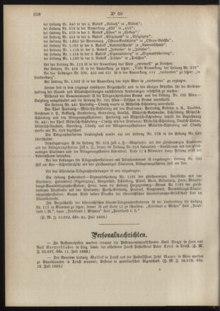 Post- und Telegraphen-Verordnungsblatt für das Verwaltungsgebiet des K.-K. Handelsministeriums 18890729 Seite: 2