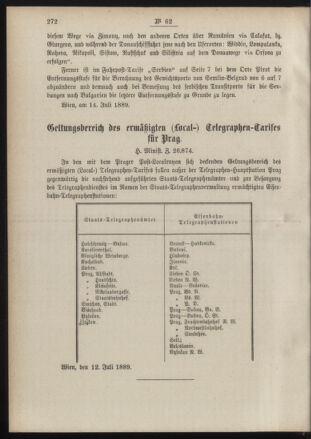 Post- und Telegraphen-Verordnungsblatt für das Verwaltungsgebiet des K.-K. Handelsministeriums 18890805 Seite: 2