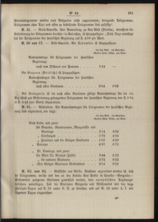 Post- und Telegraphen-Verordnungsblatt für das Verwaltungsgebiet des K.-K. Handelsministeriums 18890807 Seite: 3