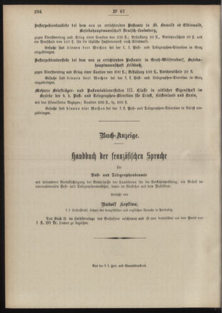 Post- und Telegraphen-Verordnungsblatt für das Verwaltungsgebiet des K.-K. Handelsministeriums 18890815 Seite: 4