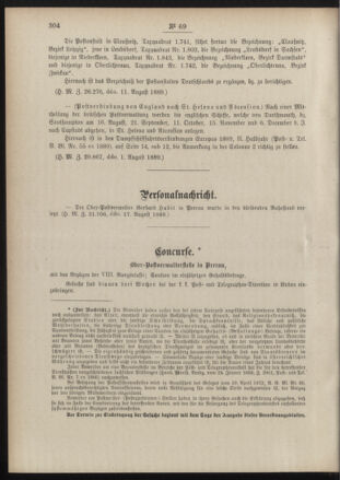 Post- und Telegraphen-Verordnungsblatt für das Verwaltungsgebiet des K.-K. Handelsministeriums 18890822 Seite: 6