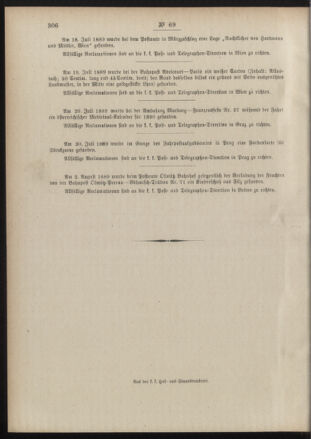 Post- und Telegraphen-Verordnungsblatt für das Verwaltungsgebiet des K.-K. Handelsministeriums 18890822 Seite: 8