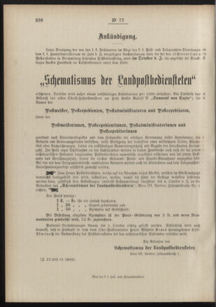 Post- und Telegraphen-Verordnungsblatt für das Verwaltungsgebiet des K.-K. Handelsministeriums 18890920 Seite: 4