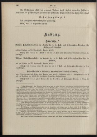 Post- und Telegraphen-Verordnungsblatt für das Verwaltungsgebiet des K.-K. Handelsministeriums 18890922 Seite: 2