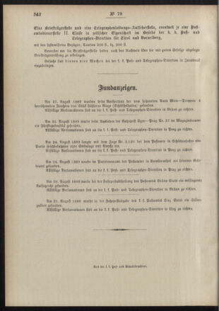 Post- und Telegraphen-Verordnungsblatt für das Verwaltungsgebiet des K.-K. Handelsministeriums 18890922 Seite: 4