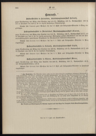 Post- und Telegraphen-Verordnungsblatt für das Verwaltungsgebiet des K.-K. Handelsministeriums 18891104 Seite: 4