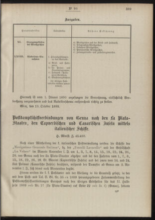 Post- und Telegraphen-Verordnungsblatt für das Verwaltungsgebiet des K.-K. Handelsministeriums 18891108 Seite: 3