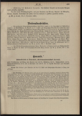 Post- und Telegraphen-Verordnungsblatt für das Verwaltungsgebiet des K.-K. Handelsministeriums 18891122 Seite: 3