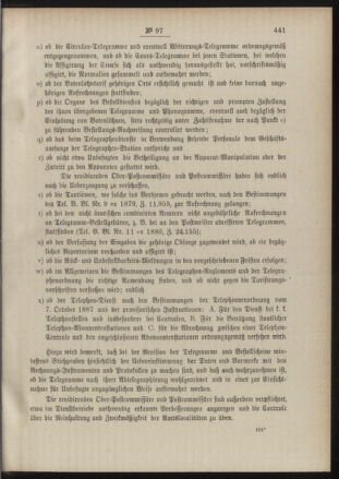 Post- und Telegraphen-Verordnungsblatt für das Verwaltungsgebiet des K.-K. Handelsministeriums 18891127 Seite: 3