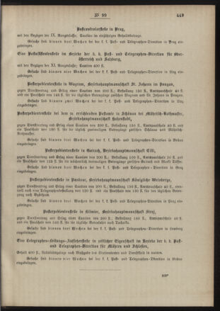 Post- und Telegraphen-Verordnungsblatt für das Verwaltungsgebiet des K.-K. Handelsministeriums 18891206 Seite: 3