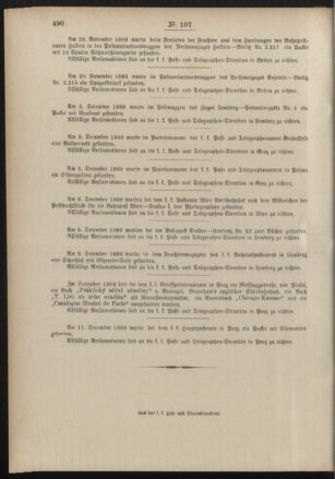 Post- und Telegraphen-Verordnungsblatt für das Verwaltungsgebiet des K.-K. Handelsministeriums 18891231 Seite: 8