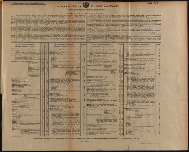 Post- und Telegraphen-Verordnungsblatt für das Verwaltungsgebiet des K.-K. Handelsministeriums 1889bl04 Seite: 5