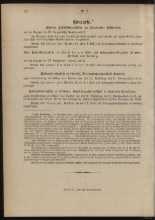 Post- und Telegraphen-Verordnungsblatt für das Verwaltungsgebiet des K.-K. Handelsministeriums 18900115 Seite: 8