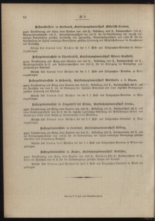 Post- und Telegraphen-Verordnungsblatt für das Verwaltungsgebiet des K.-K. Handelsministeriums 18900118 Seite: 4