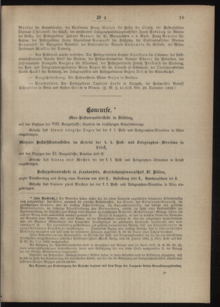 Post- und Telegraphen-Verordnungsblatt für das Verwaltungsgebiet des K.-K. Handelsministeriums 18900121 Seite: 3