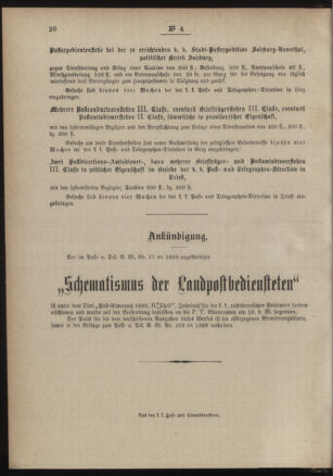 Post- und Telegraphen-Verordnungsblatt für das Verwaltungsgebiet des K.-K. Handelsministeriums 18900121 Seite: 4