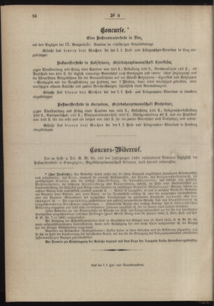 Post- und Telegraphen-Verordnungsblatt für das Verwaltungsgebiet des K.-K. Handelsministeriums 18900131 Seite: 4