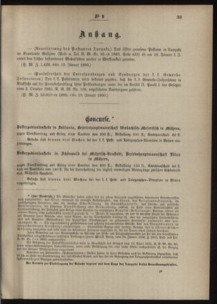 Post- und Telegraphen-Verordnungsblatt für das Verwaltungsgebiet des K.-K. Handelsministeriums 18900201 Seite: 3