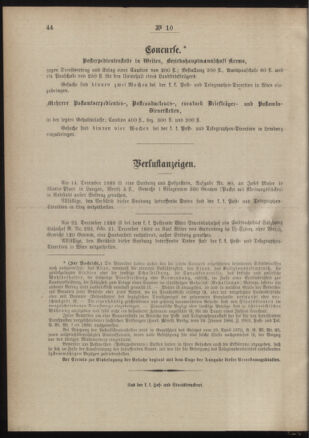 Post- und Telegraphen-Verordnungsblatt für das Verwaltungsgebiet des K.-K. Handelsministeriums 18900203 Seite: 4