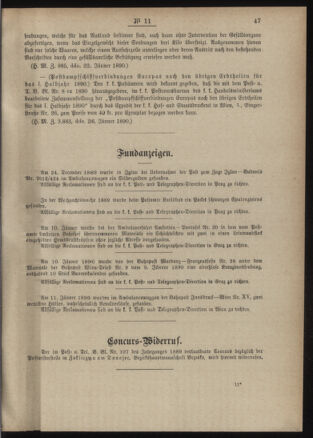 Post- und Telegraphen-Verordnungsblatt für das Verwaltungsgebiet des K.-K. Handelsministeriums 18900206 Seite: 3