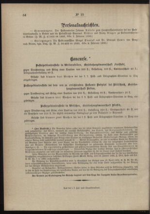 Post- und Telegraphen-Verordnungsblatt für das Verwaltungsgebiet des K.-K. Handelsministeriums 18900218 Seite: 4