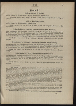 Post- und Telegraphen-Verordnungsblatt für das Verwaltungsgebiet des K.-K. Handelsministeriums 18900224 Seite: 3