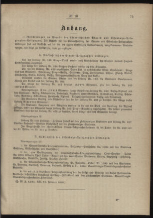 Post- und Telegraphen-Verordnungsblatt für das Verwaltungsgebiet des K.-K. Handelsministeriums 18900226 Seite: 3