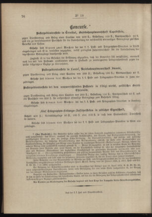 Post- und Telegraphen-Verordnungsblatt für das Verwaltungsgebiet des K.-K. Handelsministeriums 18900226 Seite: 4