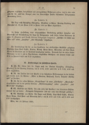 Post- und Telegraphen-Verordnungsblatt für das Verwaltungsgebiet des K.-K. Handelsministeriums 18900303 Seite: 3