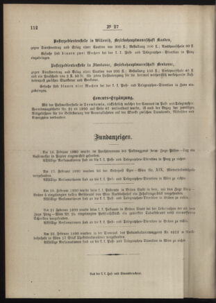 Post- und Telegraphen-Verordnungsblatt für das Verwaltungsgebiet des K.-K. Handelsministeriums 18900322 Seite: 4