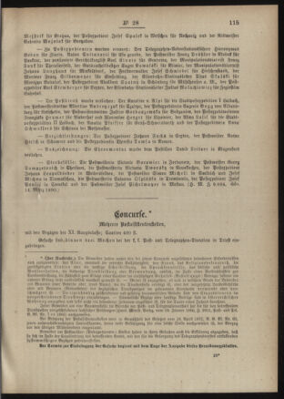 Post- und Telegraphen-Verordnungsblatt für das Verwaltungsgebiet des K.-K. Handelsministeriums 18900326 Seite: 3