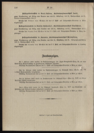 Post- und Telegraphen-Verordnungsblatt für das Verwaltungsgebiet des K.-K. Handelsministeriums 18900326 Seite: 4