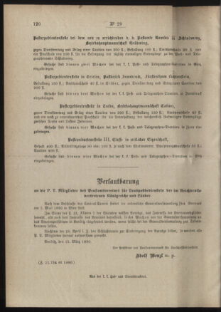 Post- und Telegraphen-Verordnungsblatt für das Verwaltungsgebiet des K.-K. Handelsministeriums 18900329 Seite: 4