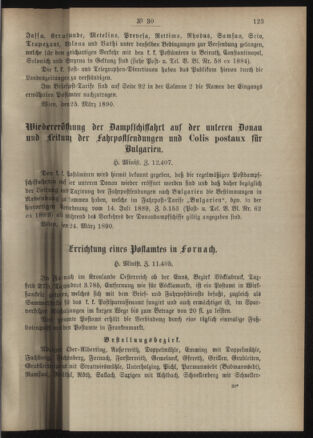 Post- und Telegraphen-Verordnungsblatt für das Verwaltungsgebiet des K.-K. Handelsministeriums 18900330 Seite: 3