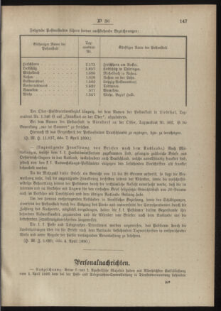 Post- und Telegraphen-Verordnungsblatt für das Verwaltungsgebiet des K.-K. Handelsministeriums 18900416 Seite: 3