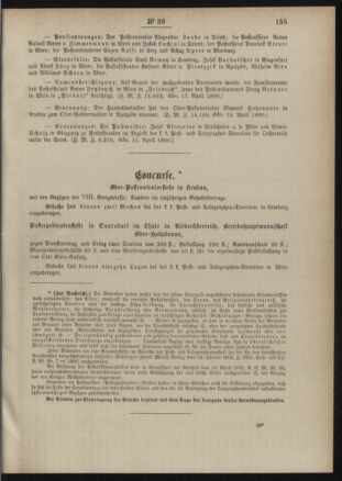 Post- und Telegraphen-Verordnungsblatt für das Verwaltungsgebiet des K.-K. Handelsministeriums 18900426 Seite: 3