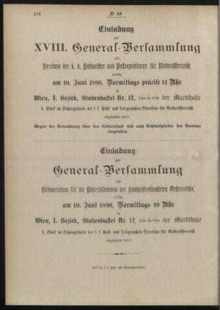 Post- und Telegraphen-Verordnungsblatt für das Verwaltungsgebiet des K.-K. Handelsministeriums 18900426 Seite: 4